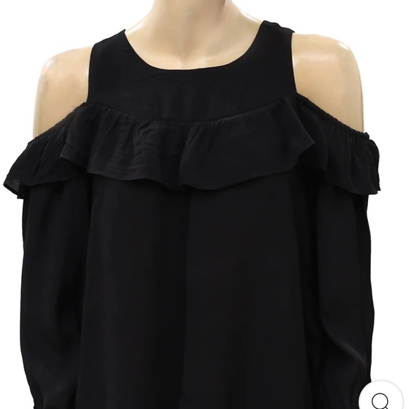 Maeve Anthropologie Black Cold Shoulder Tunic Top - Picture 4 of 13